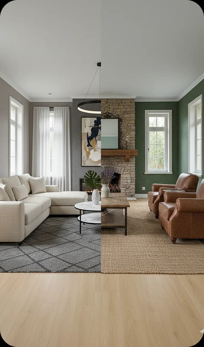 Home Aura modern interior design inspiration with elegant layout
