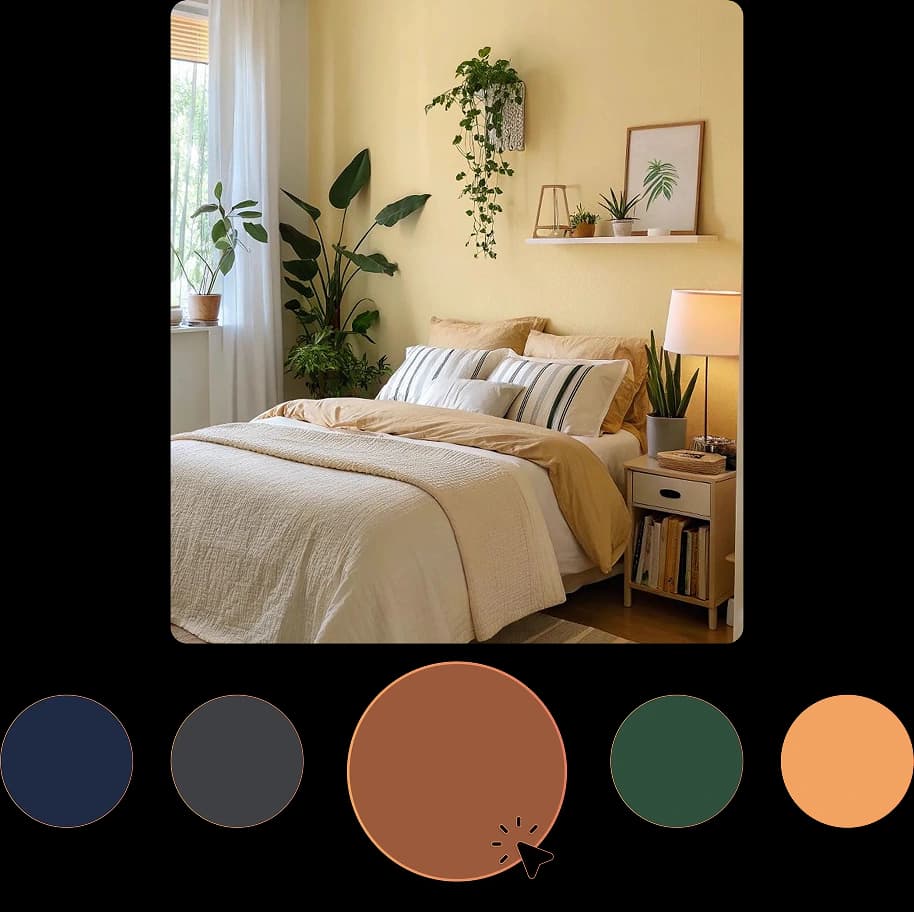 Pick a color palette for your AI home design