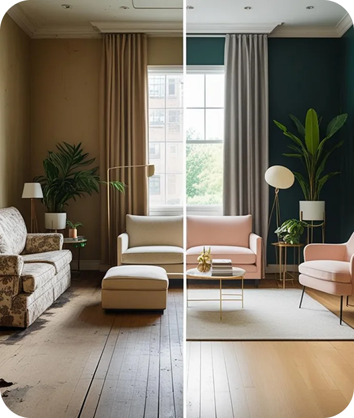 Home Aura creative design showcasing comfort and elegance