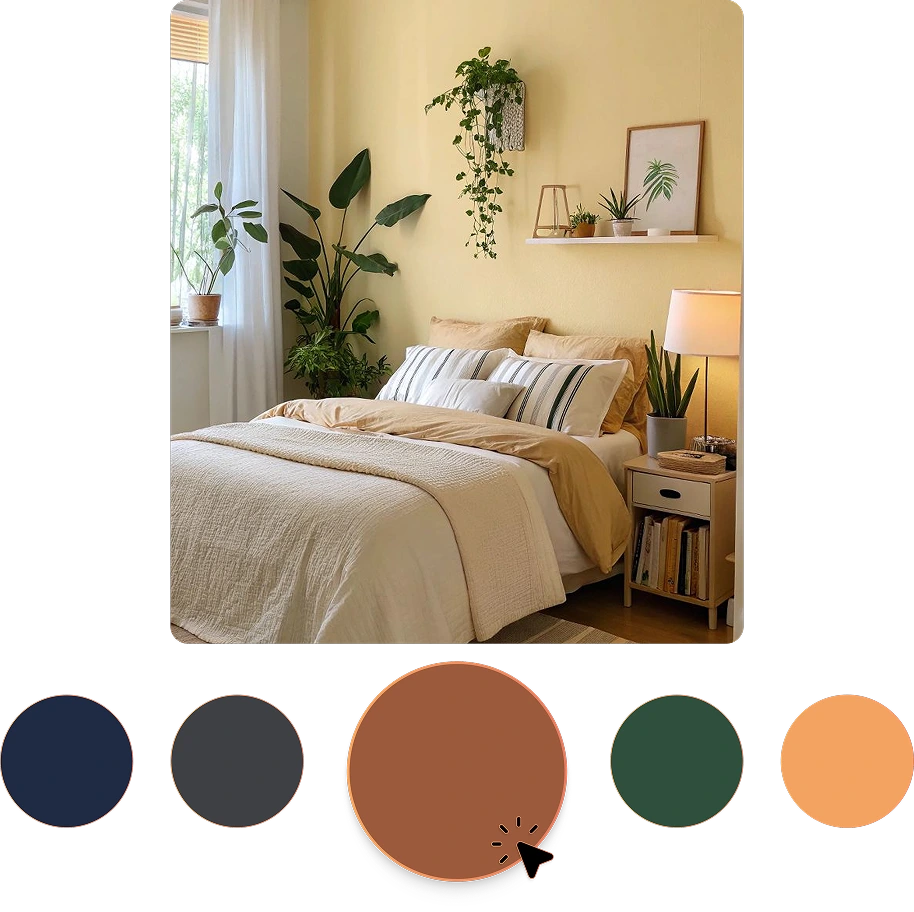 Pick a color palette for your AI home design